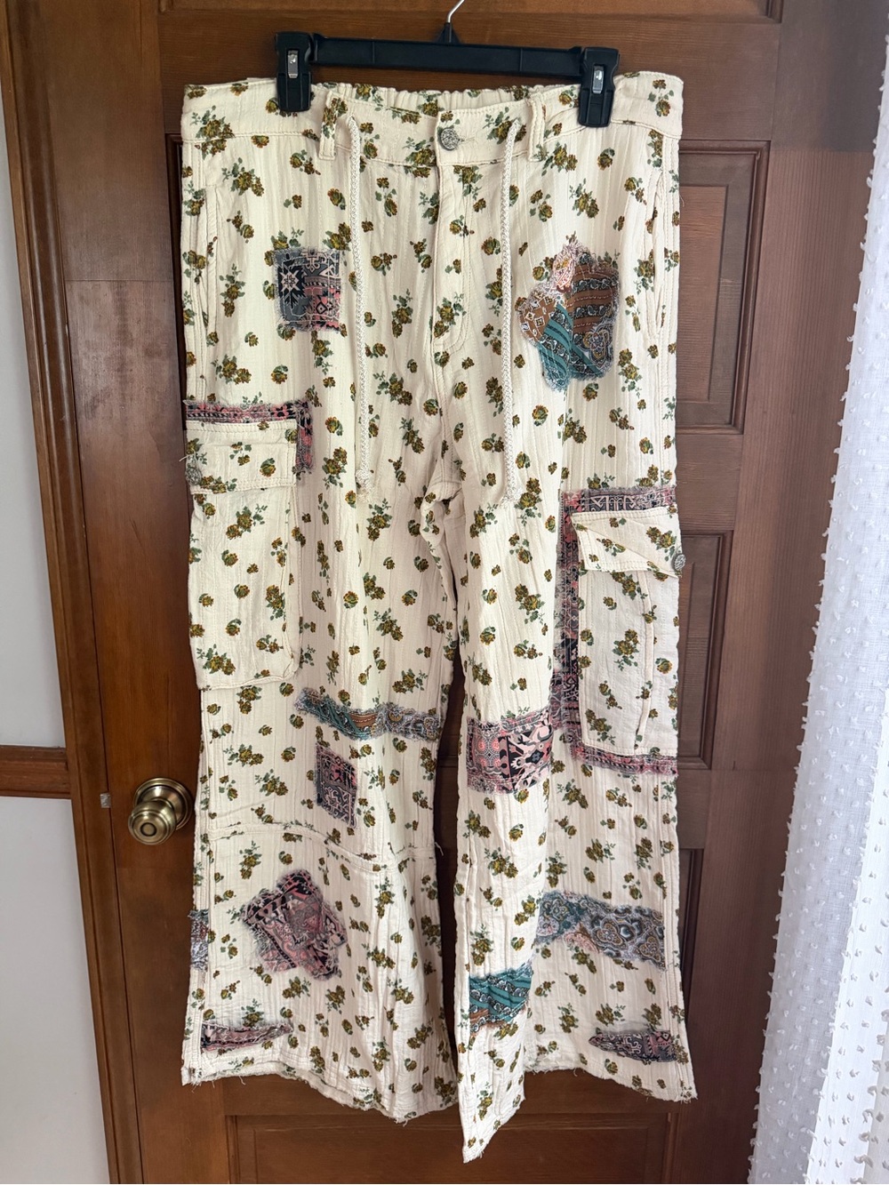 POL Cream Floral Utility Pant